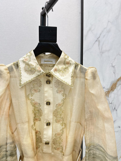 Holiday style printed dress