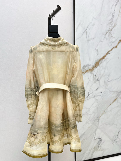 Holiday style printed dress