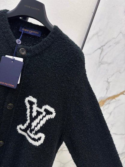 Flower jacquard cardigan