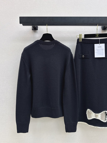 Hollow bow decoration wool set