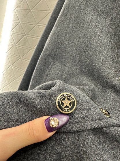 Big collar shawl long coat