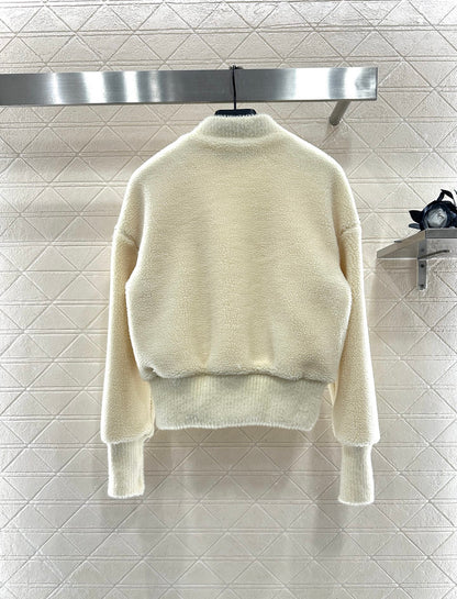 Baseball Thread Teddy Lamb Coat