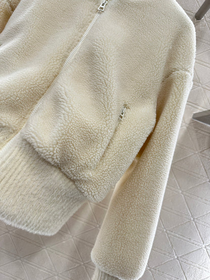 Baseball Thread Teddy Lamb Coat