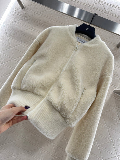 Baseball Thread Teddy Lamb Coat