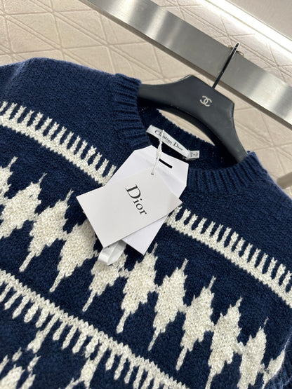 Jacquard knitted vest