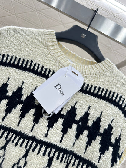 Jacquard knitted vest