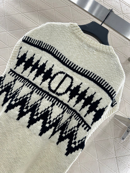 Jacquard knitted vest