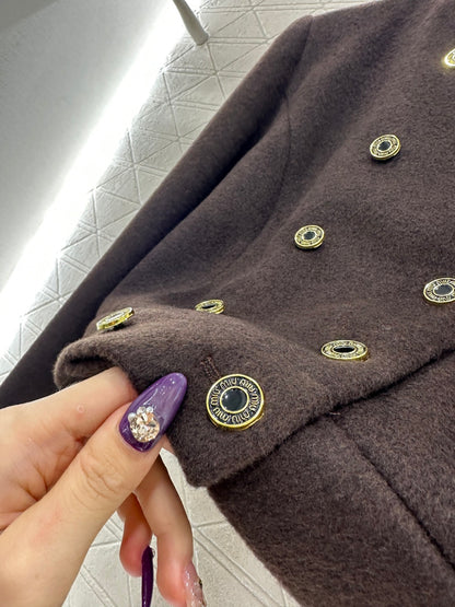 Stand up collar jacket and pants set