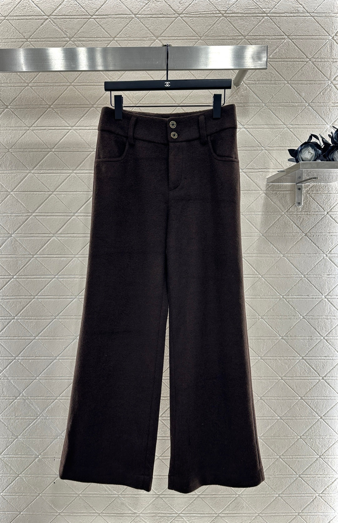 Stand up collar jacket and pants set