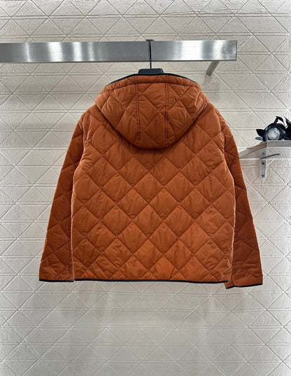 Collar pocket hooded cotton jacket