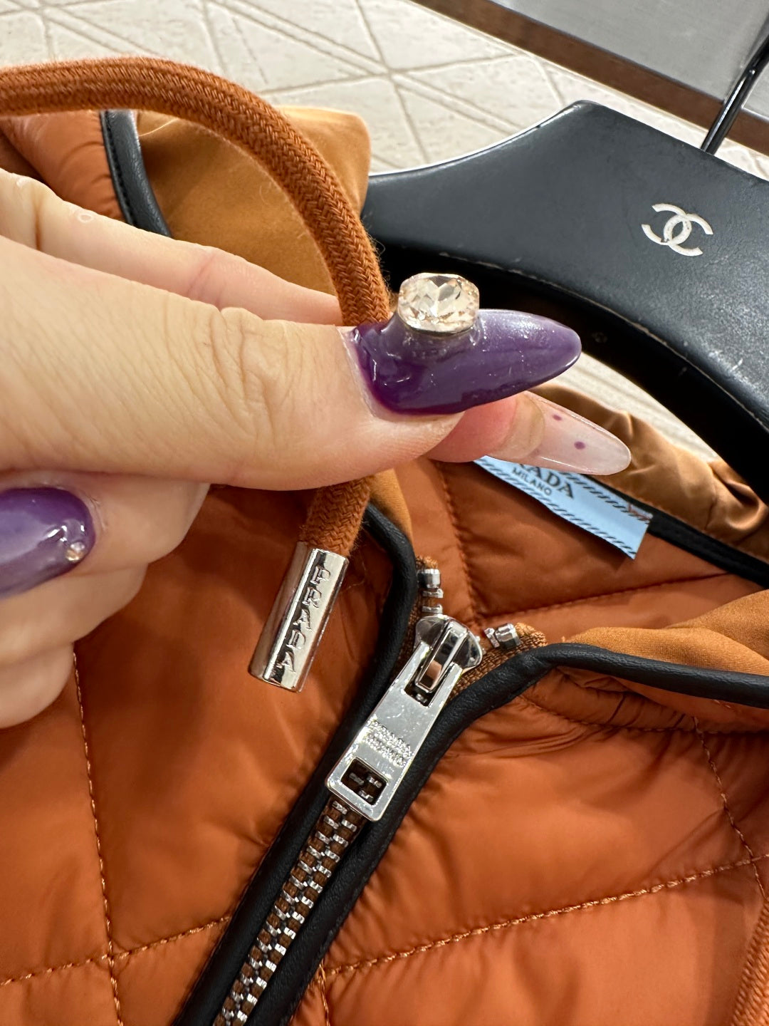 Collar pocket hooded cotton jacket