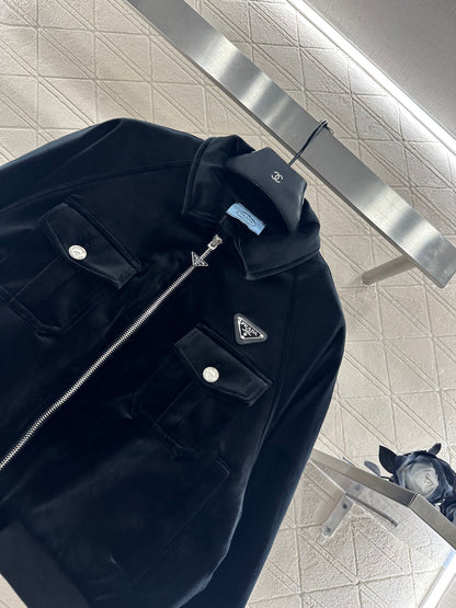 Flip Short Zipper Cotton Jacket