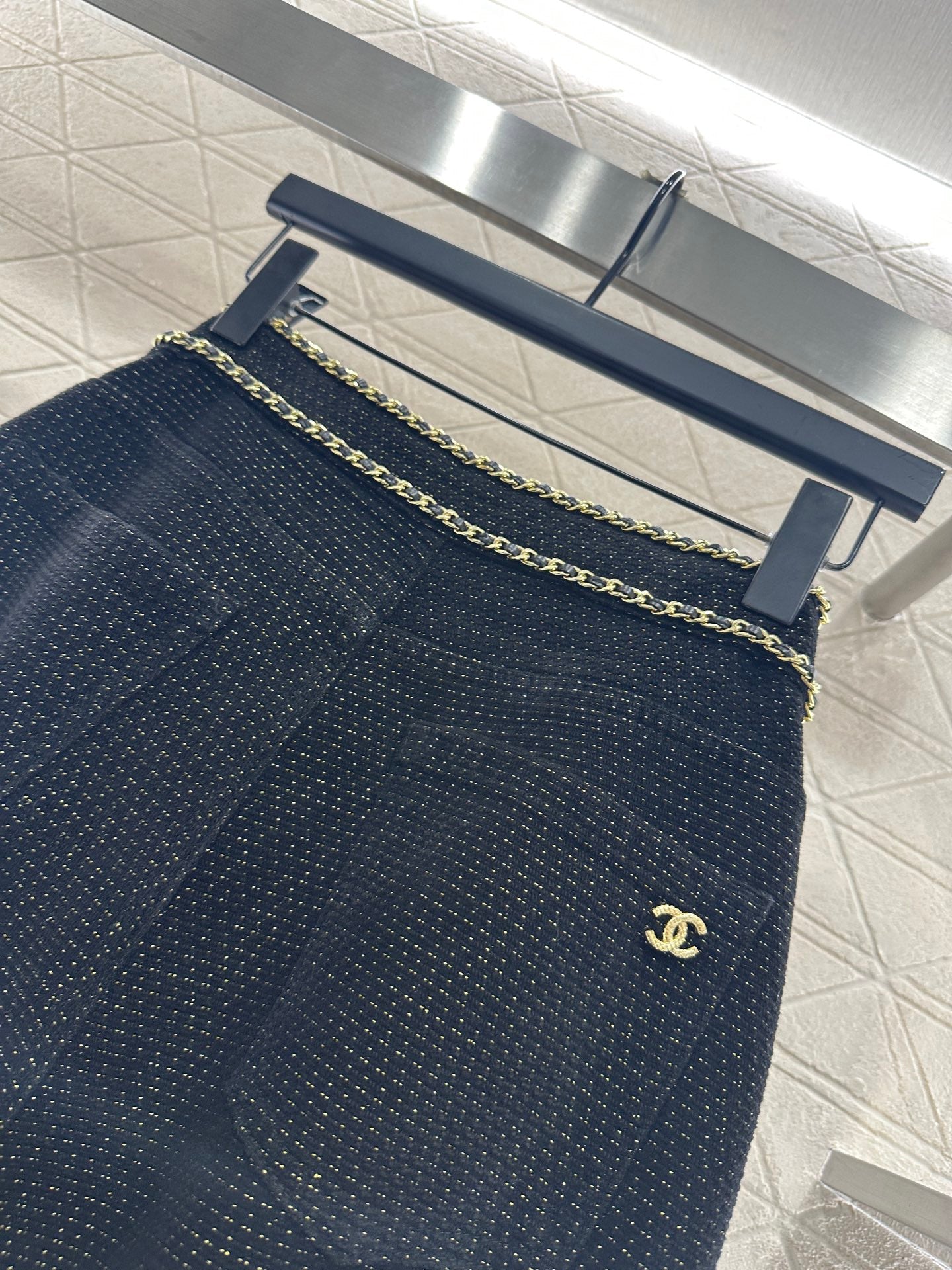 Belt Chain Wide Leg Pants