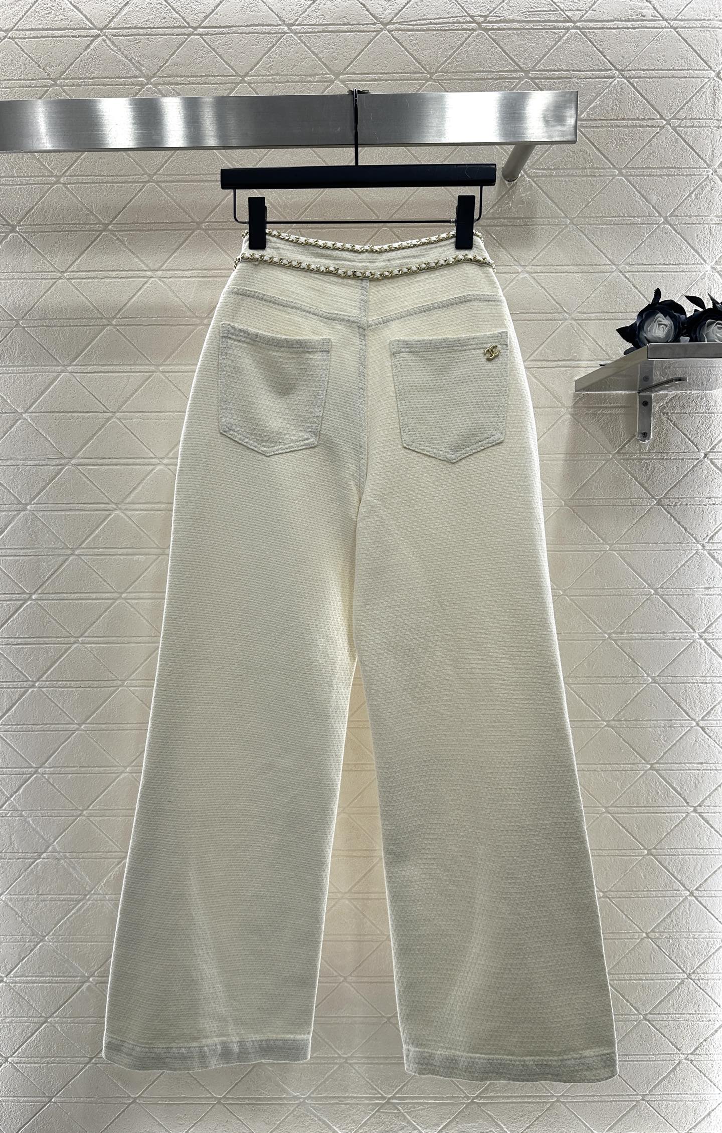 Belt Chain Wide Leg Pants