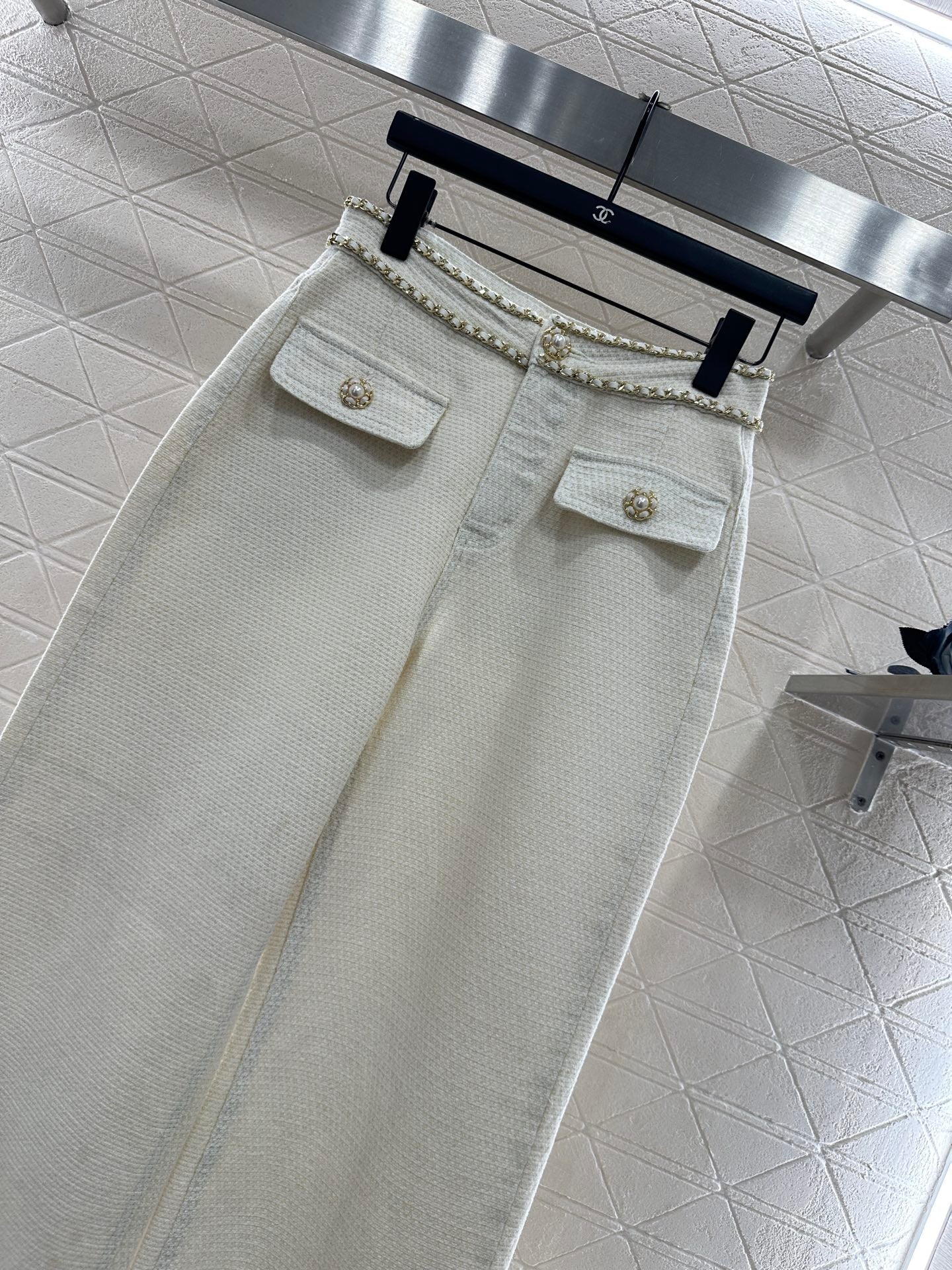 Belt Chain Wide Leg Pants