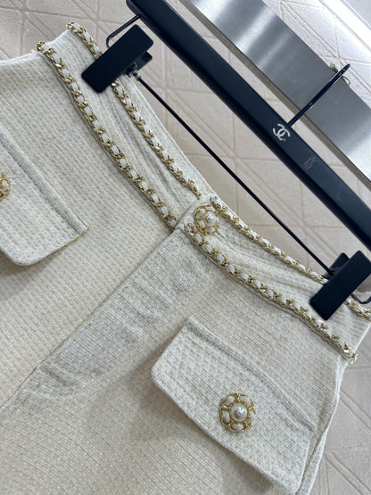 Belt Chain Wide Leg Pants