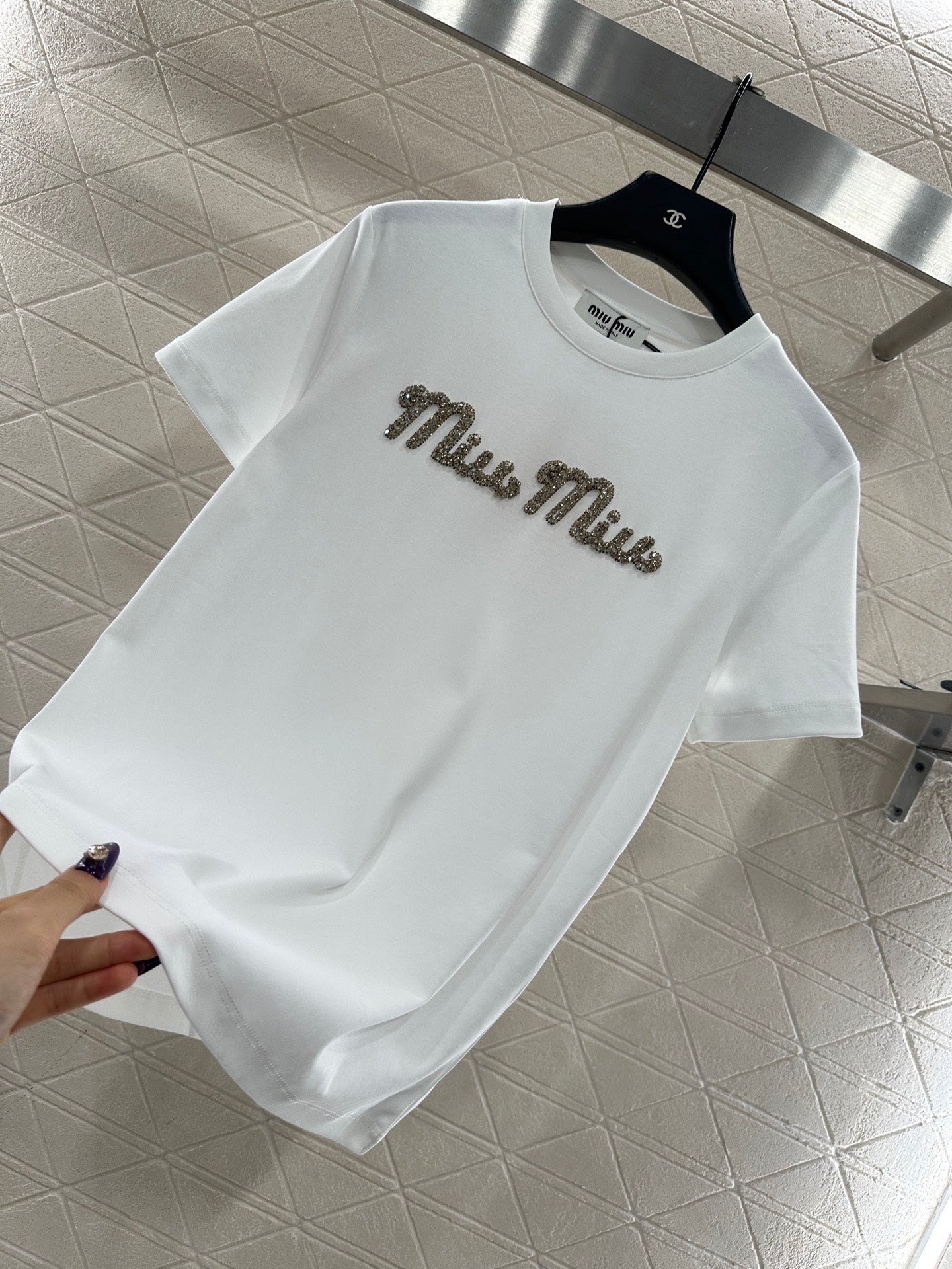 Dingzhu Hot Diamond Short Sleeve 𝑇𝑒𝑒