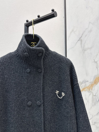 Lazy long knitted coat