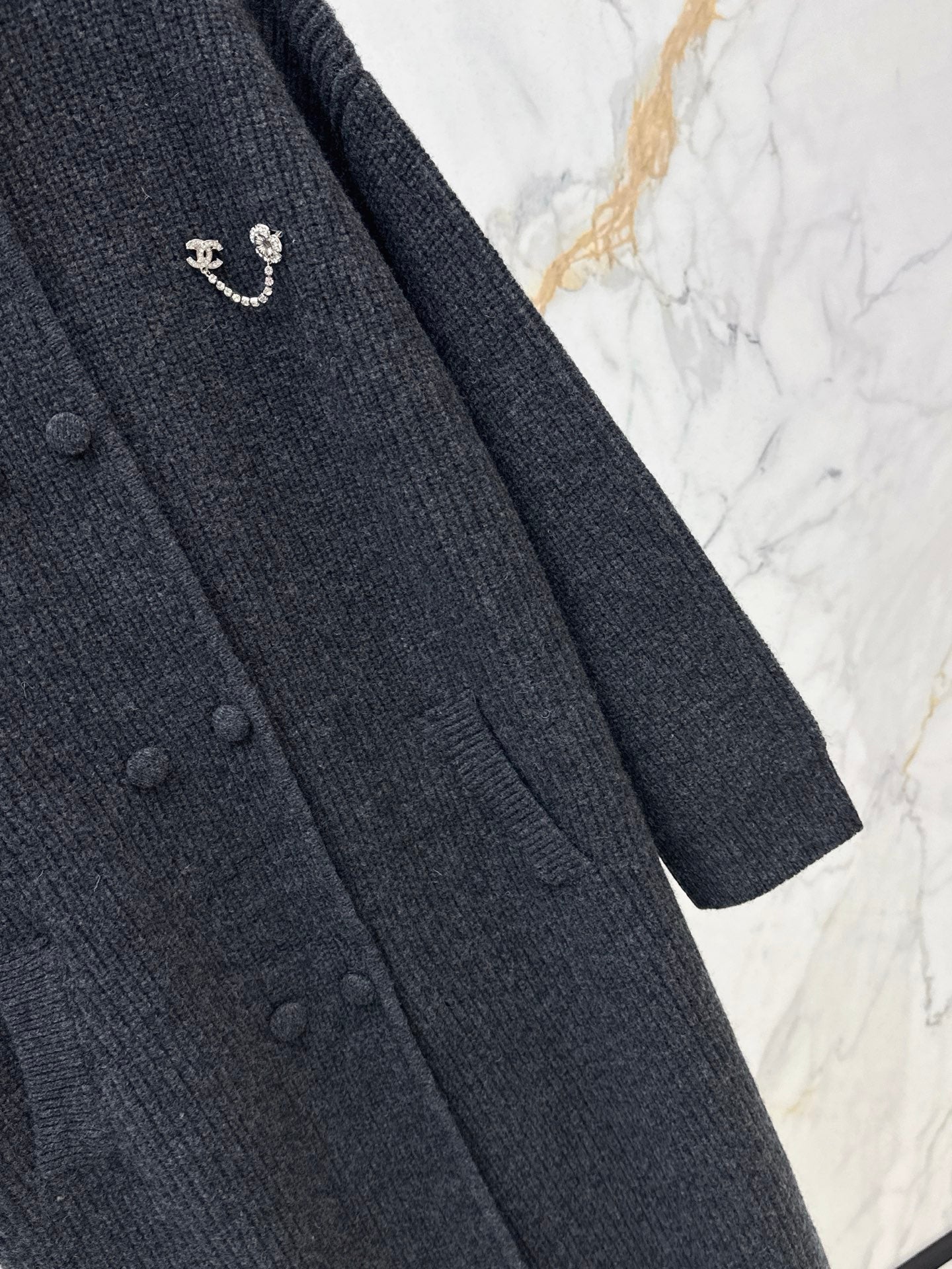 Lazy long knitted coat