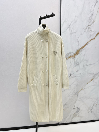 Lazy long knitted coat
