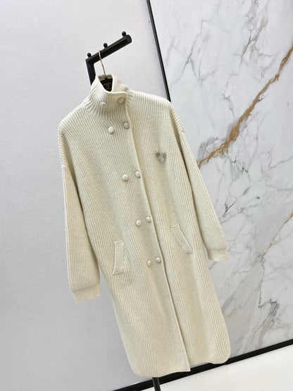 Lazy long knitted coat