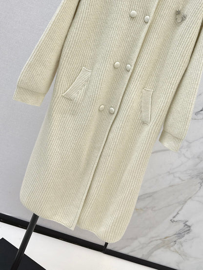Lazy long knitted coat