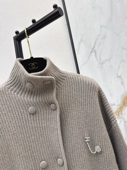 Lazy long knitted coat