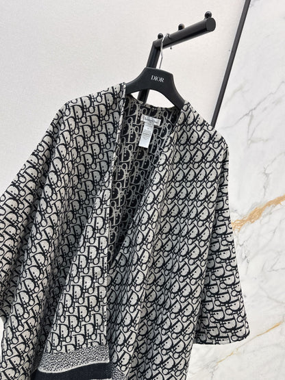 Floral pattern wool shawl scarf cape