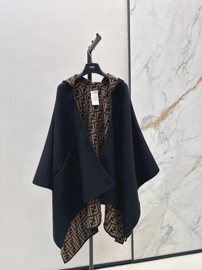 Classic Pattern Wool Cape
