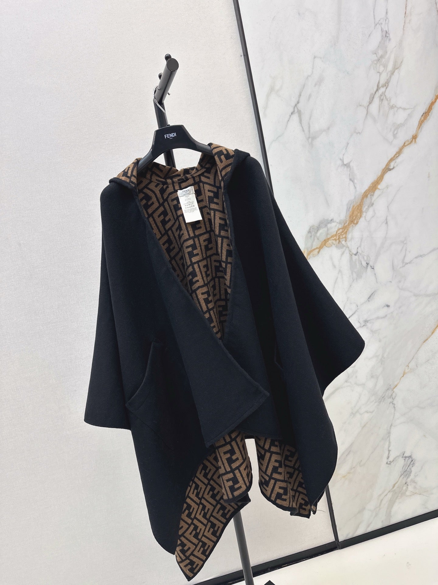 Classic Pattern Wool Cape