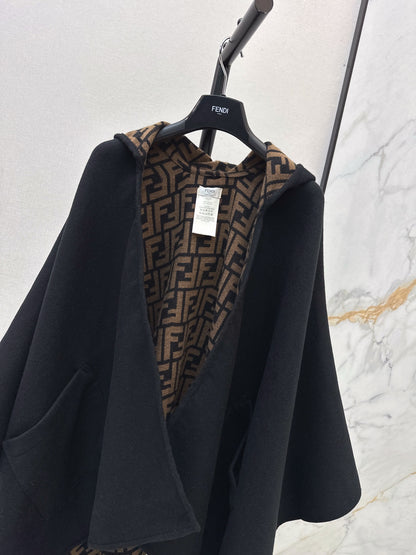 Classic Pattern Wool Cape