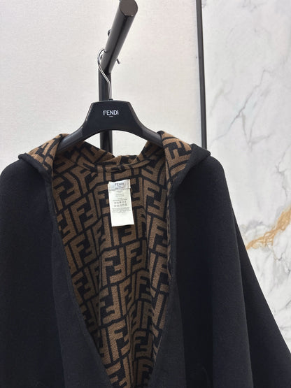 Classic Pattern Wool Cape