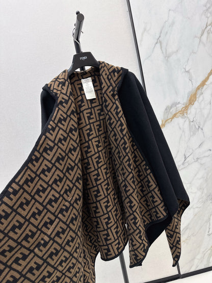 Classic Pattern Wool Cape