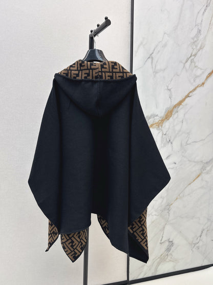 Classic Pattern Wool Cape