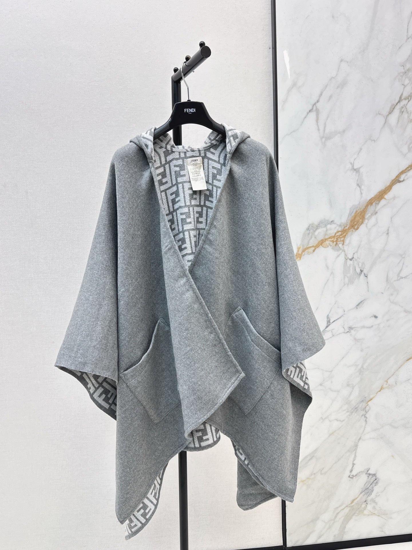 Classic Pattern Wool Cape
