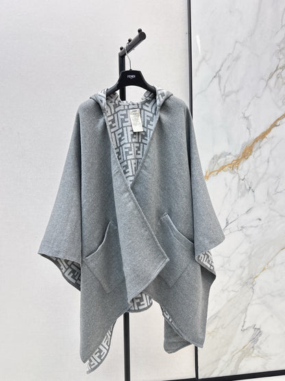 Classic Pattern Wool Cape