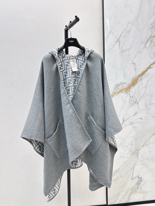 Classic Pattern Wool Cape