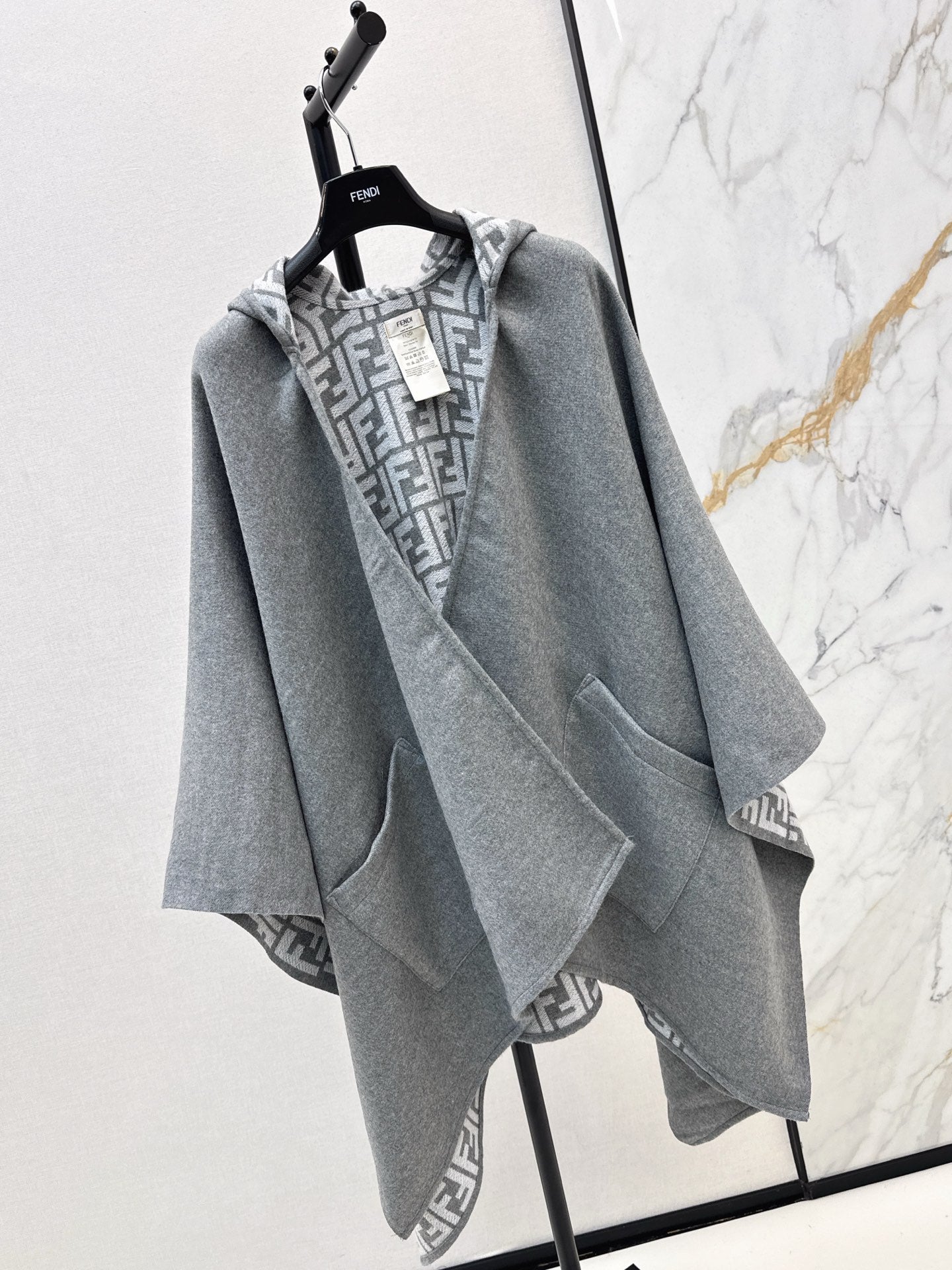 Classic Pattern Wool Cape