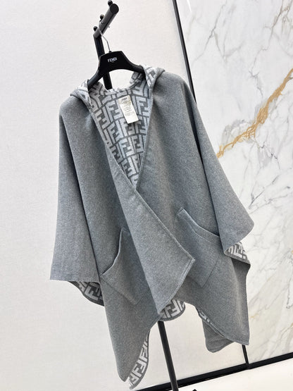 Classic Pattern Wool Cape