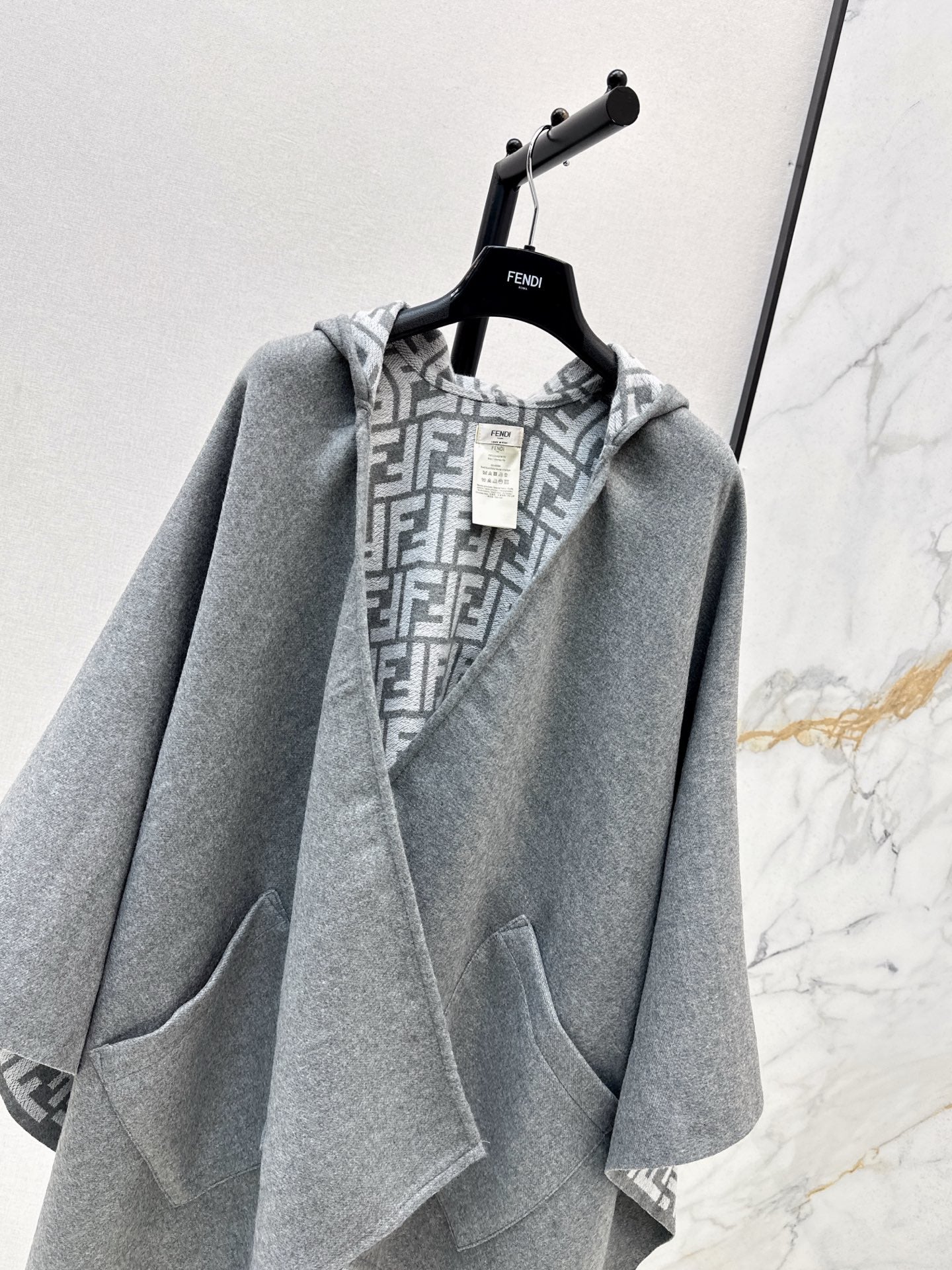 Classic Pattern Wool Cape