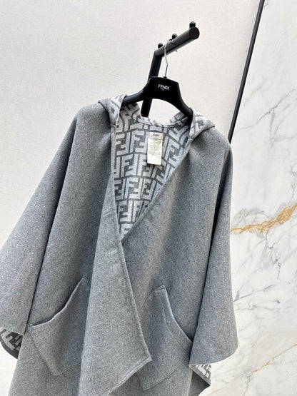 Classic Pattern Wool Cape