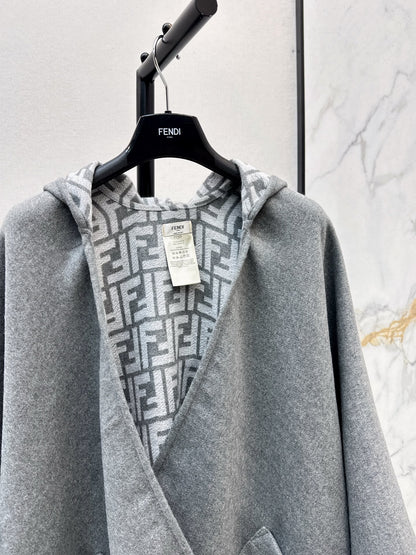 Classic Pattern Wool Cape