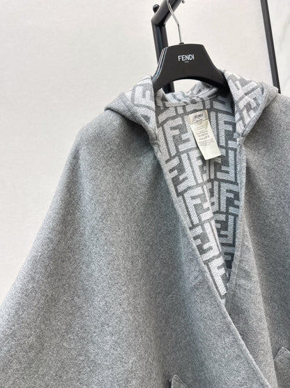 Classic Pattern Wool Cape