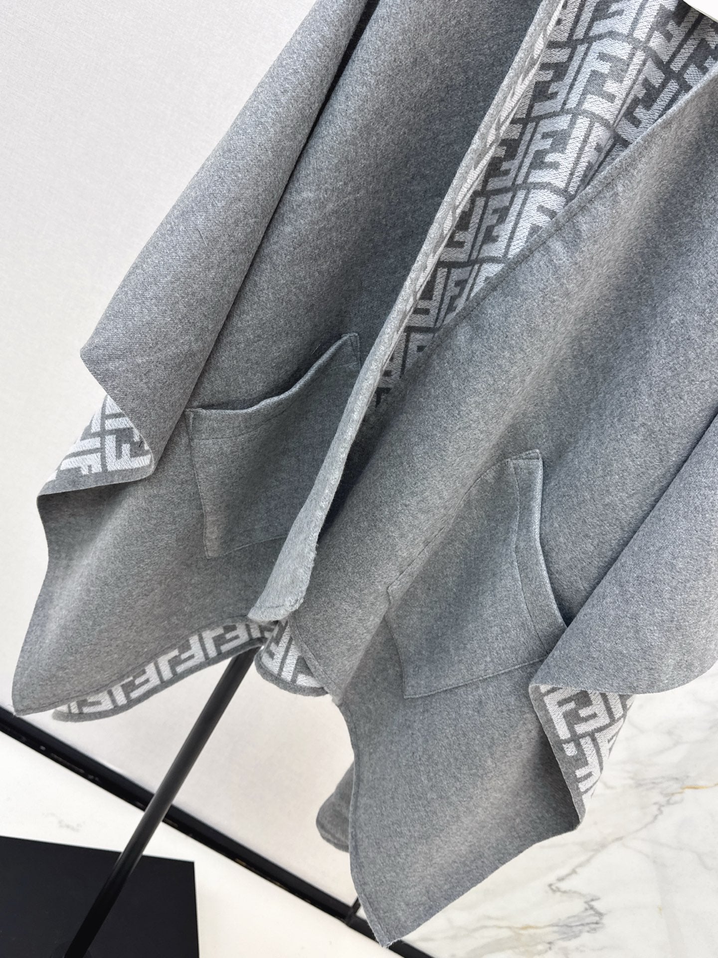 Classic Pattern Wool Cape