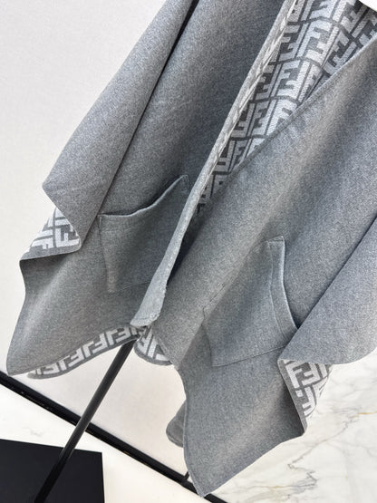 Classic Pattern Wool Cape