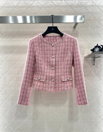 Round neck woven dress half skirt set