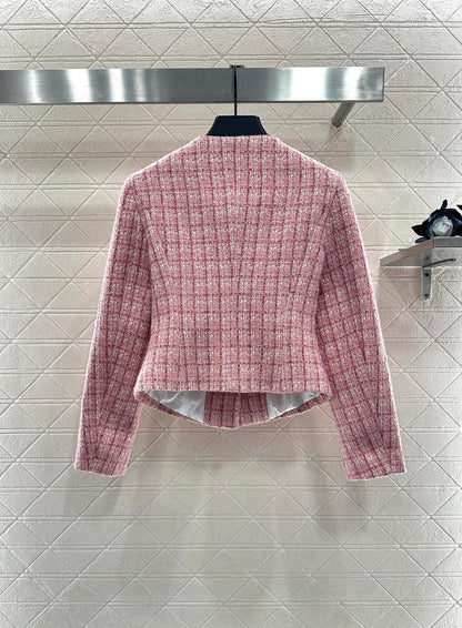 Round neck woven dress half skirt set