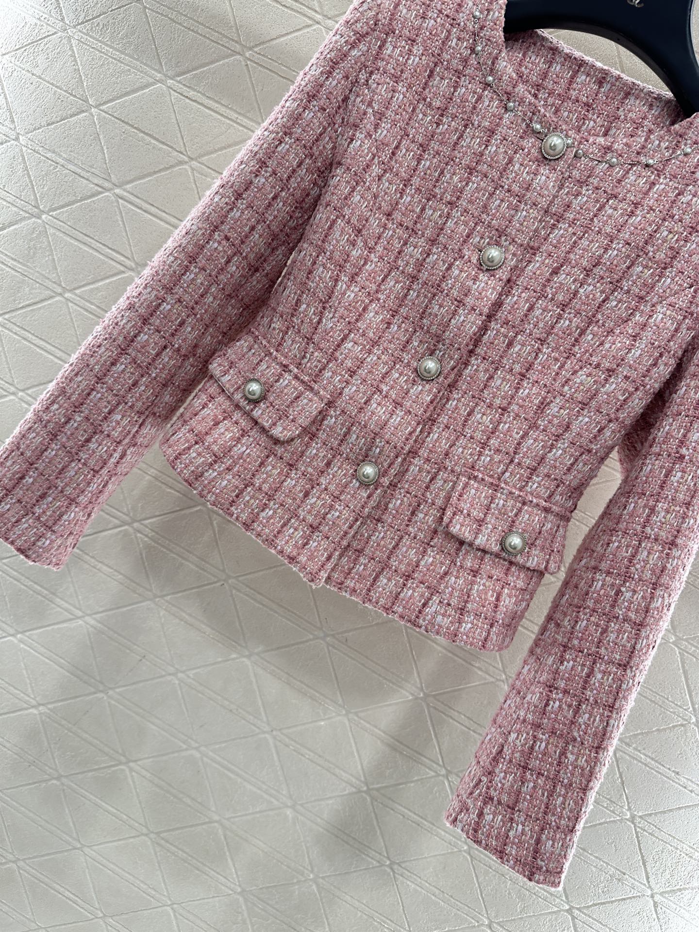 Round neck woven dress half skirt set