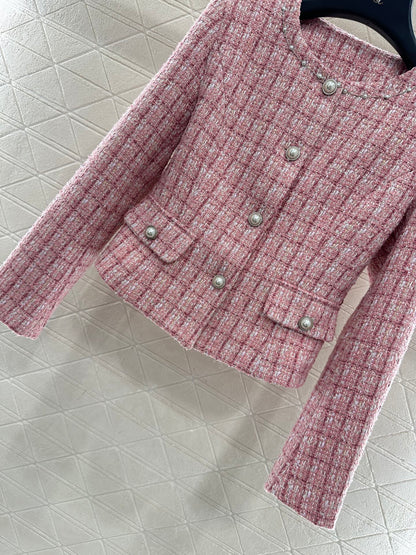 Round neck woven dress half skirt set