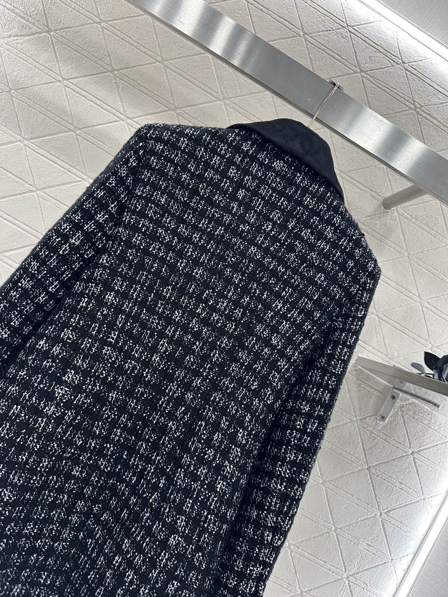 Rough woolen collar dress jacket